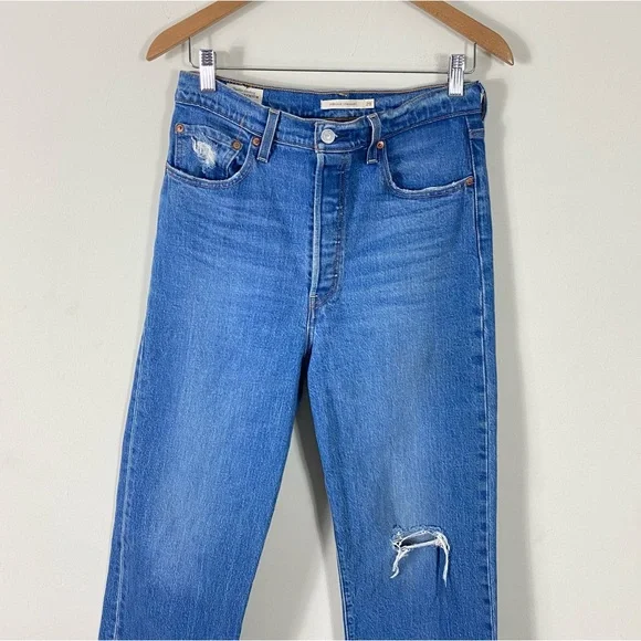 Levi's Ribcage Straight Ankle Jean Medium Wash - 29 - Picture 8 of 15